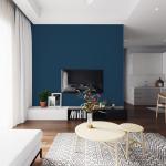 Papier Peint Uni Bleu Hussard