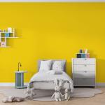 Papier Peint Uni Jaune Safran