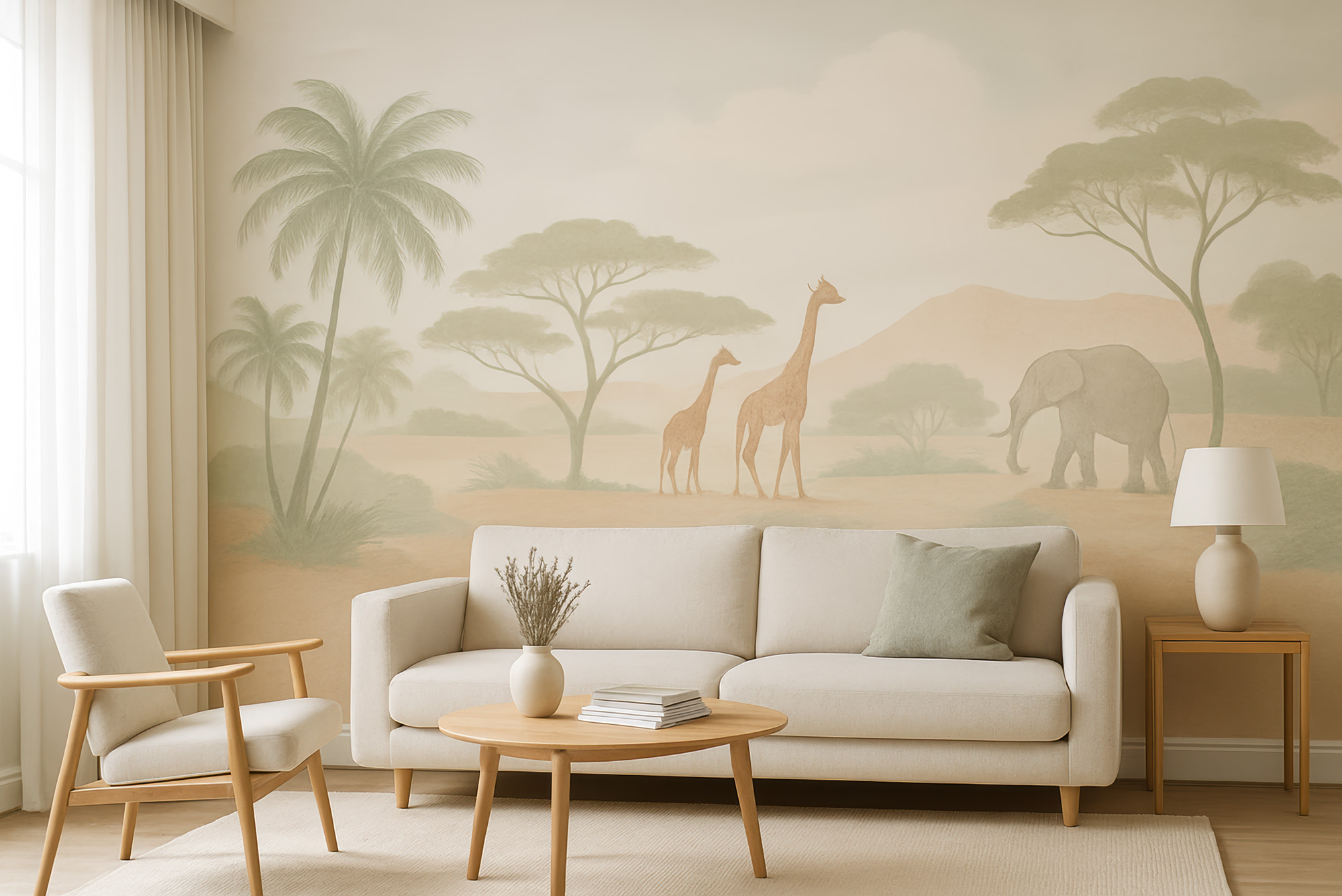Visuel de salon avec une décoration intérieure