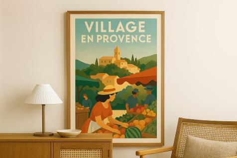 Affiche rétro illustrée : donnez du style à vos murs